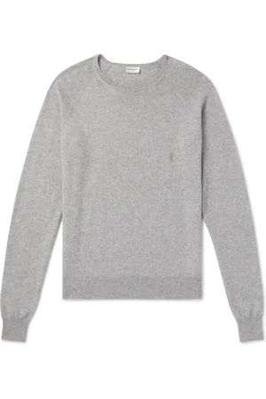 Saint Laurent Logo-Embroidered Cashmere Sweater - Men - - XS