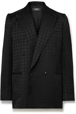 AMIRI Double-Breasted Satin-Jacquard Suit Jacket - Men - - IT 50