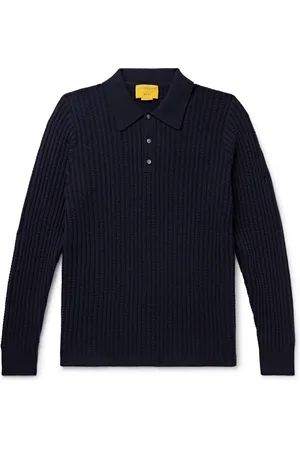 Guest In Residence Theo Waffle-Knit Cashmere Polo Shirt - Men - - XL
