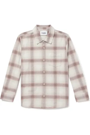 Corridor Snow Day Checked Organic Cotton-Flannel Shirt - Men - - XL