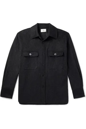 Saint Laurent Brushed Cashmere and Wool-Blend Overshirt - Men - - 41