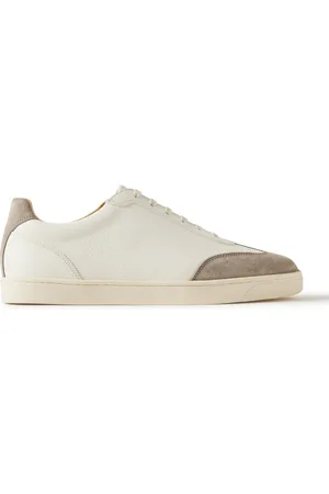 Brunello Cucinelli Suede-Trimmed Leather Sneakers - Men - - EU 46