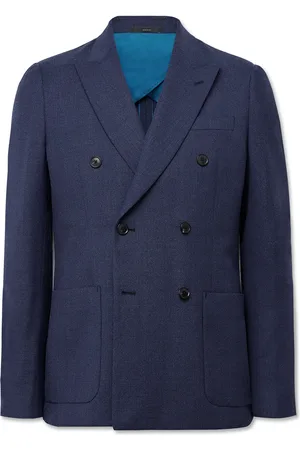 Paul Smith Double-Breasted Wool-Piqué Suit Jacket - Men - - UK/US 36