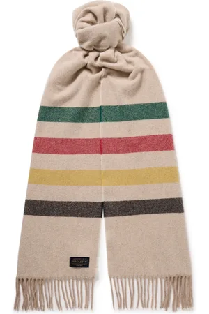 Pendleton Glacier Fringed Striped Wool Scarf - Men