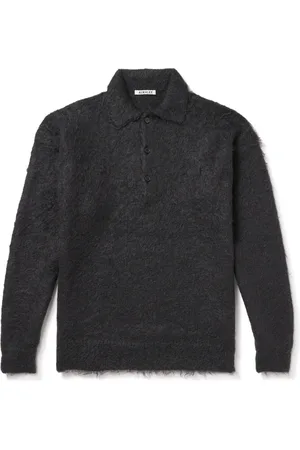 Auralee Mohair and Wool-Blend Polo Shirt - Men - - 3