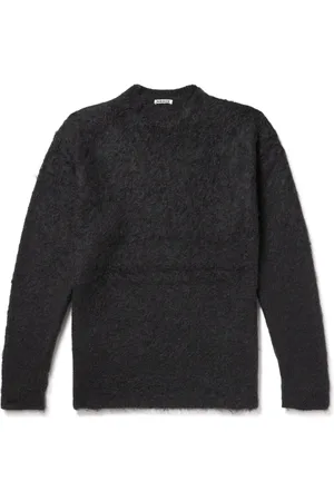 Auralee Oversized Brushed Mohair and Wool-Blend Sweater - Men - - 3