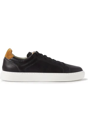 Brunello Cucinelli Urano Suede-Trimmed Leather Sneakers - Men - - EU 44