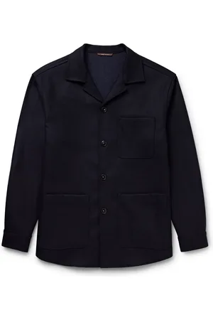 CANALI Camp-Collar Wool Overshirt - Men - - IT 52