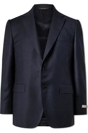 CANALI Checked Wool Suit Jacket - Men - - IT 46