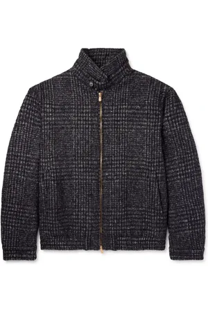 Brunello Cucinelli Prince of Wales Checked Virgin Wool-Blend Bomber Jacket - Men - - IT 50