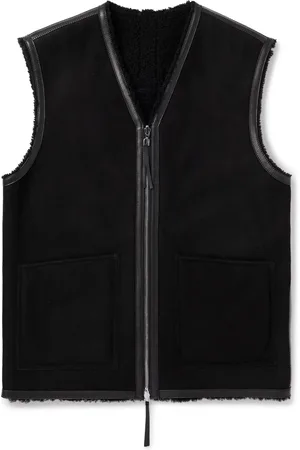 GABRIELA HEARST Snowdon Leather-Trimmed Shearling Gilet - Men - - IT 48