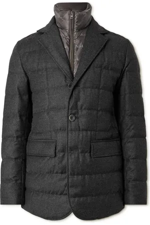 HERNO Slim-Fit Prince of Wales Checked Wool and Cashmere-Blend Blazer with Detachable Gilet - Men - - IT 50