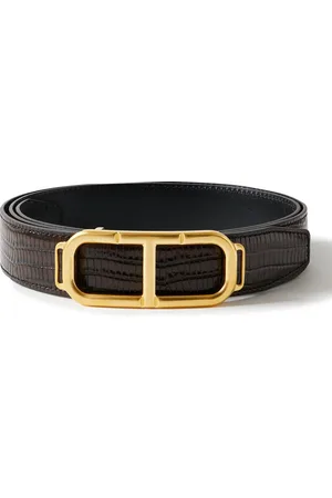 Tom Ford 3cm Glossed Croc-Effect Leather Belt - Men - - EU 110
