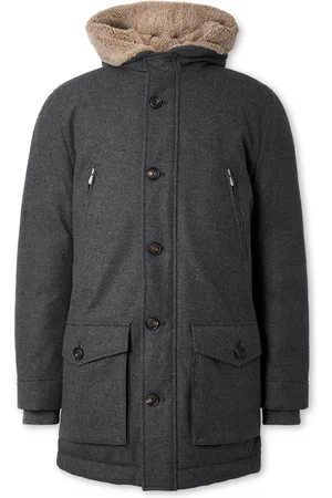 Brunello Cucinelli Wool-Blend Padded Down Hooded Parka - Men - - XS