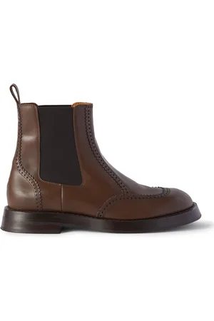 Alexander McQueen Leather Brogue Chelsea Boots - Men - - EU 41