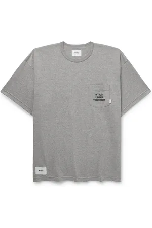 Wtaps Logo-Appliquéd Embroidered Cotton-Blend Jersey T-Shirt - Men - - 1