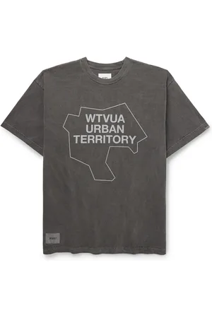 Wtaps Logo-Appliquéd Garment-Dyed Printed Cotton-Jersey T-Shirt - Men - - 3
