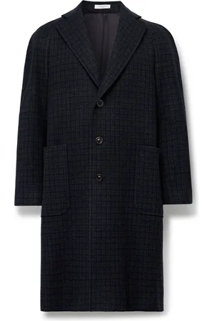 Boglioli Checked Virgin Wool and Cashmere-Blend Overcoat - Men - - IT 56