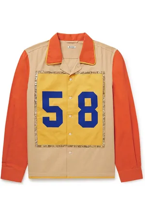 BODE Colour-Block Cotton-Twill Shirt - Men - - S