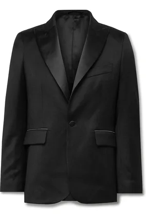 BODE Silk-Satin Trimmed Wool Barathea Tuxedo Jacket - Men - - FR 38