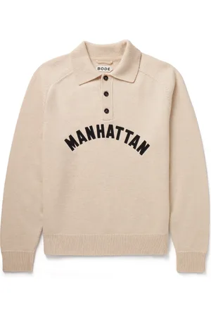 BODE Manhattan Appliquéd Wool Polo Shirt - Men - - L