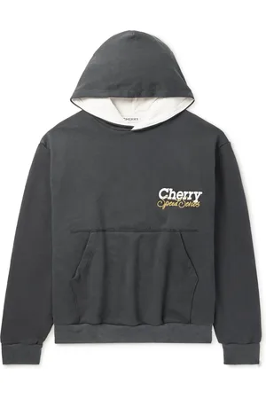 CHERRY LOS ANGELES Speed Series Garment-Dyed Printed Cotton-Jersey Hoodie - Men - - XS