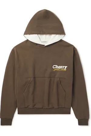 CHERRY LOS ANGELES Speed Series Garment-Dyed Printed Cotton-Jersey Hoodie - Men - - L