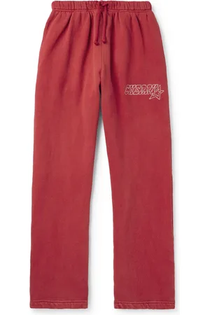 CHERRY LOS ANGELES Star Parachute Straight-Leg Logo-Embroidered Cotton-Jersey Sweatpants - Men - - S