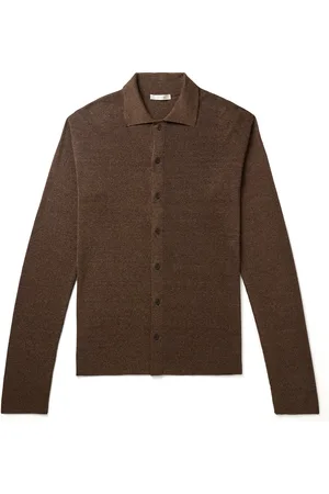 The Row Lorde Ribbed Linen and Silk-Blend Shirt - Men - - XL
