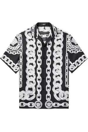 VERSACE Medusa Camp-Collar Printed Silk-Twill Shirt - Men - - IT 46