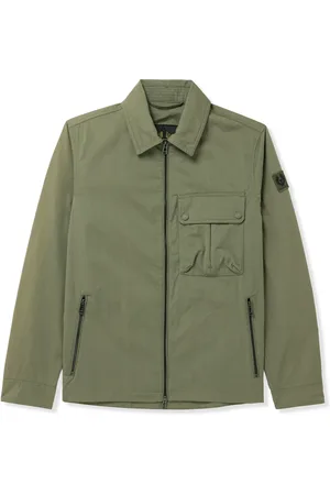 Belstaff Drome Logo-Appliquéd Cotton-Blend Gabardine Overshirt - Men - - S