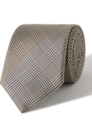 Saint Laurent 7cm Prince of Wales Checked Silk Tie - Men - - L