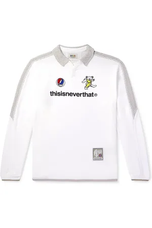 This Is Never That Grateful Dead Soccer Logo-Print Embroidered Jersey Polo Shirt - Men - - L