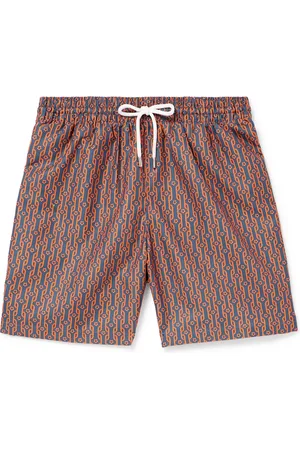 DEREK ROSE Tropez Straight-Leg Mid-Length Printed Swim Shorts - Men - - S