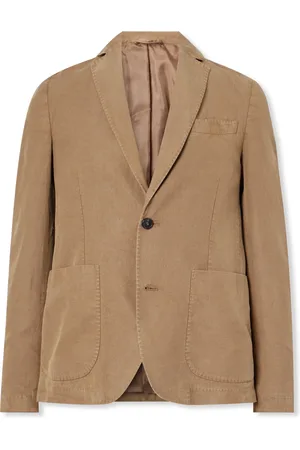 OFFICINE GENERALE Nehemiah Garment-Dyed Lyocell, Linen and Cotton-Blend Suit Jacket - Men - - IT 54