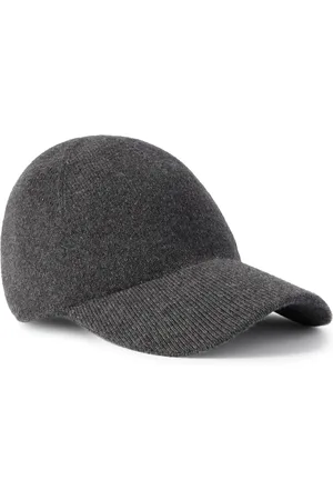 Saint Laurent Logo-Embroidered Ribbed Cashmere Baseball Cap - Men - - 57