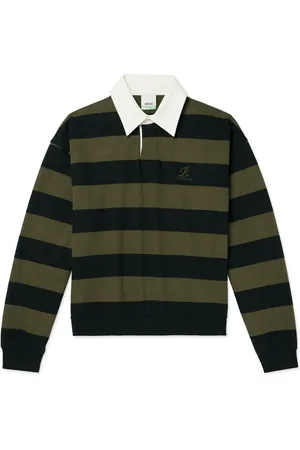 AGOLDE RSVP GALLERY Logo-Embroidered Striped Cotton Rugby Shirt - Men - - XL