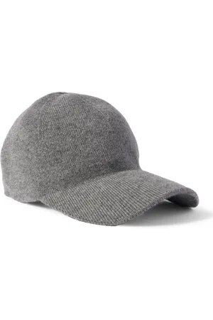 Saint Laurent Logo-Embroidered Ribbed Cashmere Baseball Cap - Men - - 57