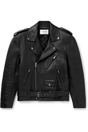 Saint Laurent Belted Leather Biker Jacket - Men - - IT 48