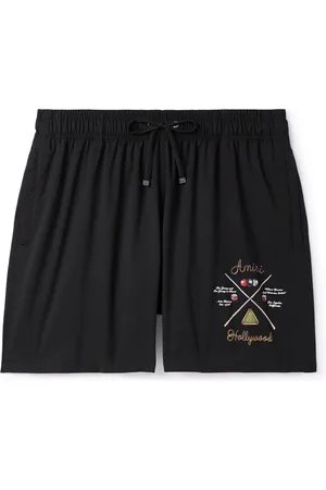AMIRI Pool Cue Straight-Leg Mid-Length Logo-Print Swim Shorts - Men - - XS
