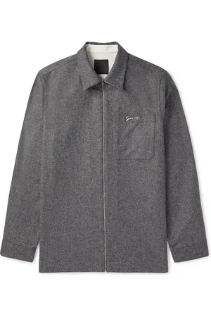 Givenchy Logo-Appliquéd wool-flannel Shirt Jacket - Men - - EU 38
