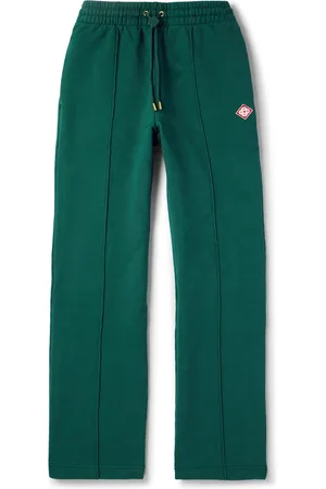 Casablanca Straight-Leg Logo-Appliquéd Organic Cotton-Jersey Sweatpants - Men - - M