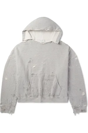 READYMADE Distressed Cotton-Jersey Hoodie - Men - - S
