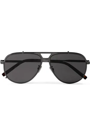 Dior DiorBlackSuit A3U Aviator-Style Metal Sunglasses - Men