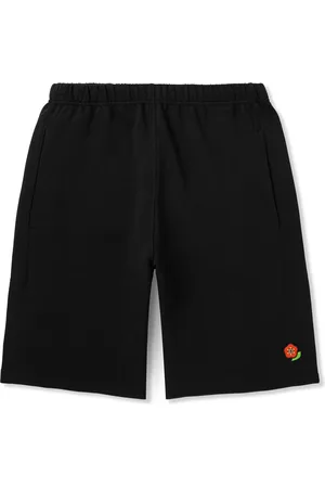 Kenzo Straight-Leg Logo-Embroidered Appliquéd Cotton-Jersey Shorts - Men - - XS