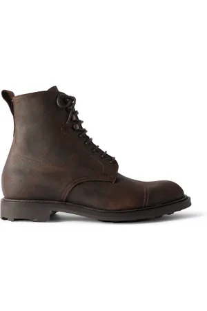 EDWARD GREEN Ambleside Waxed-Suede Boots - Men - - UK 10
