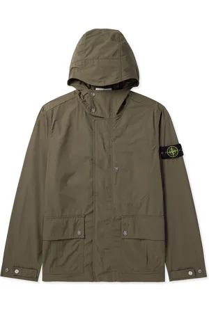 Stone Island Logo-Appliquéd Micro Twill Hooded Parka - Men - - S