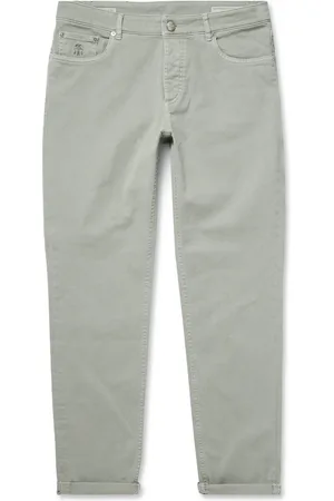Brunello Cucinelli Slim-Fit Straight-Leg Logo-Embroidered Jeans - Men - - IT 58
