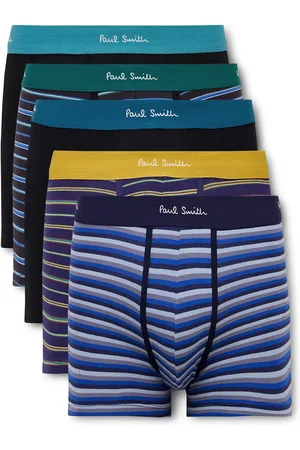 Paul Smith Five-Pack Striped Stretch Organic Cotton Boxer Briefs - Men - - S