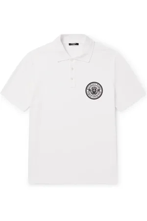 Balmain Logo-Print Cotton-Piqué Polo Shirt - Men - - XL